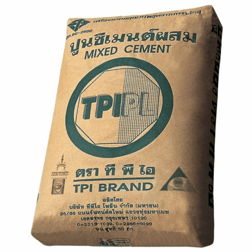 ปูนซีเมนต์ผสม ตราทีพีไอ สีเขียว 50 กก.