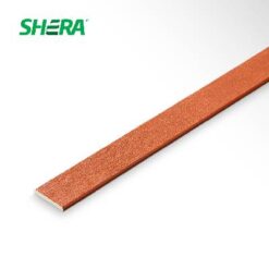 ไม้ระแนงเฌอร่า รุ่นชายน์ไลท์ ขอบวี ลายเสี้ยน สีโอ๊คแดง